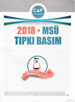 Çap Yayınları Üniversiteye Hazırlık MSÜ 2018 Tıpkı Basım