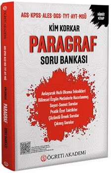 Öğreti Akademi AGS KPSS ALES DGS TYT AYT MSÜ Paragraf Soru Bankası