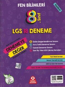 Örnek Akademi 8. Sınıf LGS Fen Bilimleri Denemeye Değer 18 Deneme