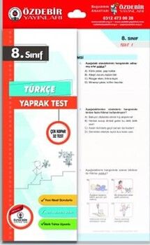 Özdebir Yayınları 8. Sınıf Türkçe Yaprak Test