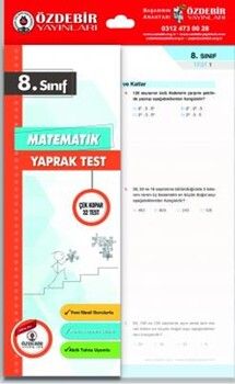 Özdebir Yayınları 8. Sınıf Matematik Yaprak Test