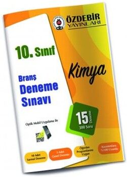 Özdebir Yayınları 10. Sınıf Kimya Branş Deneme Sınavı