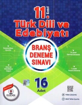 Özdebir Yayınları 11. Sınıf Türk Dili ve Edebiyatı Branş Deneme Sınavı