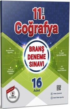 Özdebir Yayınları 11. Sınıf Coğrafya Branş Deneme Sınavı