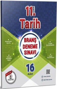 Özdebir Yayınları 11. Sınıf Tarih Branş Deneme Sınavı