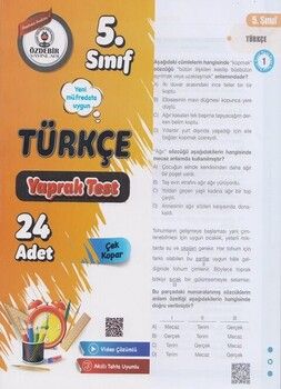 Özdebir Yayınları 5. Sınıf Türkçe Yaprak Test