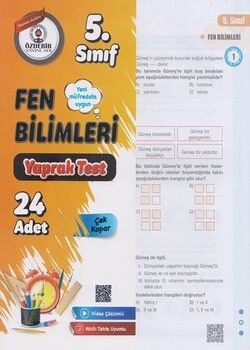 Özdebir Yayınları 5. Sınıf Fen Bilimleri Yaprak Test
