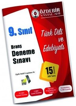 Özdebir Yayınları 9. Sınıf Türk Dili ve Edebiyatı Branş Deneme Sınavı
