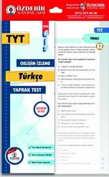 Özdebir Yayınları TYT Türkçe GİS Yaprak Test