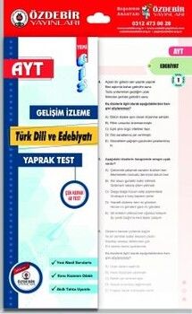 Özdebir Yayınları AYT Türk Dili ve Edebiyatı Gis Yaprak Test
