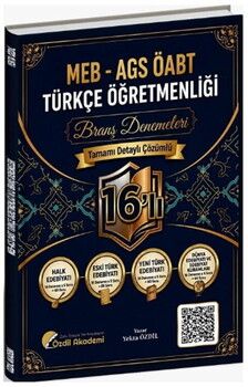  Özdil Akademi ÖABT MEB AGS Türkçe Öğretmenliği 16 lı Branş Deneme