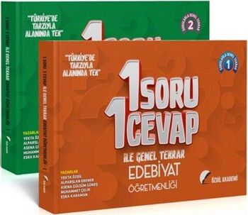 Özdil Akademi ÖABT Türk Dili ve Edebiyatı Öğretmenliği 1 Soru 1 Cevap ile Genel Tekrar Seti