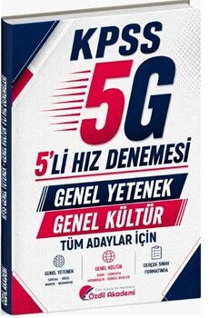 Özdil Akademi KPSS Genel Yetenek Genel Kültür 5G 5 li Hız Denemeleri