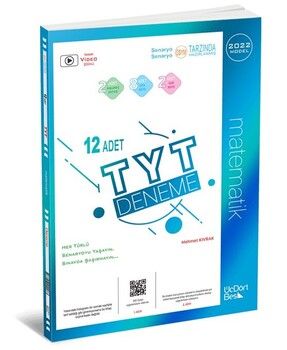 ÜçDörtBeş Yayınları 2022 Model TYT Matematik 12 li Deneme