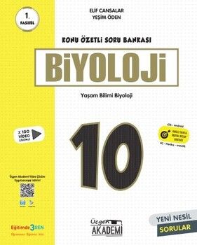 Üçgen Akademi 10. Sınıf Biyoloji Konu Özetli Soru Bankası 2 Fasikül