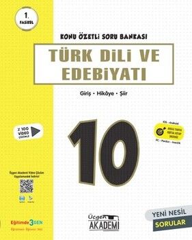Üçgen Akademi 10. Sınıf Türk Dili ve Edebiyatı Konu Özetli Soru Bankası 2 Fasikül
