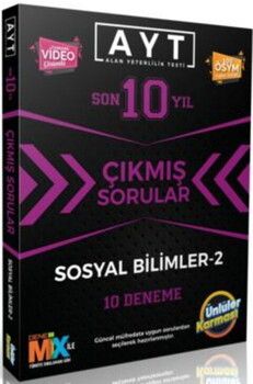 Ünlüler Karması AYT Sosyal Bilimler 2 Karması Tıpkı Basım 10 Deneme