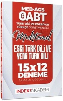 İndeks Akademi 2025 ÖABT MEB AGS Muhtemel Türk Dili Edebiyatı Türkçe Eski Türk Dili ve Yeni Türk Dili 15 x 12 Deneme