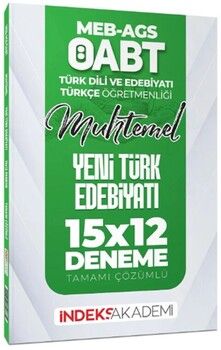 İndeks Akademi 2025 ÖABT MEB AGS Muhtemel Türk Dili Edebiyatı Türkçe Yeni Türk Edebiyatı 15 x 12 Deneme
