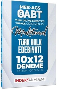 İndeks Akademi 2025 ÖABT MEB AGS Muhtemel Türk Dili Edebiyatı Türkçe Türk Halk Edebiyatı 10 x 12 Deneme