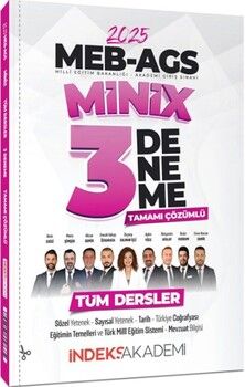 İndeks Akademi 2025 MEB AGS Tüm Dersler MiniX 3 Deneme
