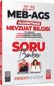 İndeks Akademi 2025 MEB AGS Algoritması Mevzuat Bilgisi Soru Bankası