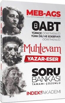 İndeks Akademi 2025 MEB AGS ÖABT Türkçe Türk Dili Edebiyatı Muhtevam Yazar Eser Soru Bankası
