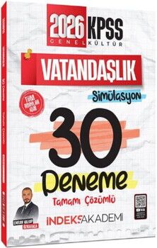 İndeks Akademi 2026 KPSS Vatandaşlık Simülasyon 30 Deneme