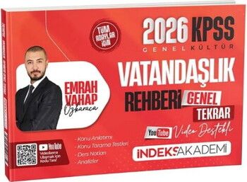 İndeks Akademi 2026 KPSS Vatandaşlık Rehberi Video Destekli Genel Tekrar