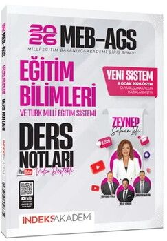 İndeks Akademi 2026 MEB AGS Eğitim Bilimleri ve Türk Milli Eğitim Sistemi Video Ders Notları