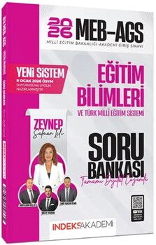 İndeks Akademi 2026 MEB AGS Eğitim Bilimleri ve Türk Milli Eğitim Sistemi Soru Bankası