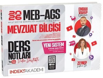 İndeks Akademi 2026 MEB AGS Mevzuat Bilgisi Video Ders Notları