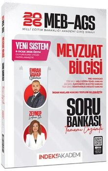 İndeks Akademi 2026 MEB AGS Mevzuat Bilgisi Soru Bankası