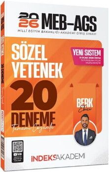İndeks Akademi 2026 MEB AGS Sözel Yetenek 20 Deneme