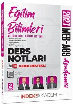İndeks Akademi 2027 MEB AGS Akademisi Eğitim Bilimleri ve Türk Milli Eğitim Sistemi Video Ders Notları 2. Kitap