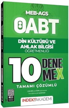 İndeks Akademi ÖABT MEB AGS Din Kültürü ve Ahlak Bilgisi 10 DenemeX