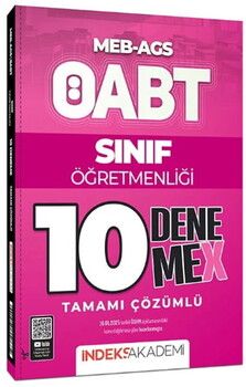 İndeks Akademi ÖABT MEB AGS Sınıf Öğretmenliği 10 DenemeX Çözümlü