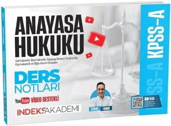 İndeks Akademi KPSS A Grubu Anayasa Hukuku Video Ders Notları