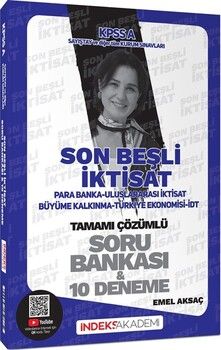 İndeks Akademi KPSS A Grubu İktisat Son Beşli Soru Bankası ve 10 Deneme