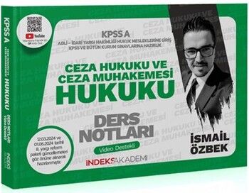 İndeks Akademi KPSS A Grubu Ceza Hukuku ve Ceza Muhakemesi Hukuku Video Ders Notları