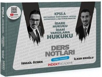 İndeks Akademi KPSS A Grubu İdare ve İdari Yargılama Hukuku Video Ders Notları