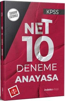 İndeks Kitap KPSS Anayasa Net 10 Deneme Çözümlü