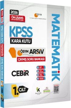 İnformal Yayınları 2026 KPSS Önlisans Ortaöğretim Matematik Kara Kutusu CEBİR ÖSYM Çıkmış Soru Bankası 1. Cilt