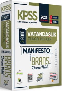 İnformal Yayınları 2026 KPSS Genel Kültür 3 Adım Vatandaşlık Manifesto 20 Deneme