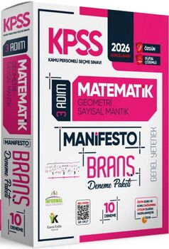 İnformal Yayınları 2026 KPSS Matematik 3 Adım Manifesto Branş Deneme