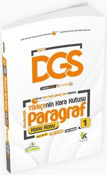 İnformal Yayınları 2023 DGS Türkçenin Kara Kutusu Paragraf 1. Cilt Soru Bankası