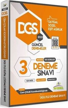 İnformal Yayınları DGS 3 Deneme Dijital Çözümlü