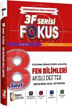 İsem Yayınları 8. Sınıf Fen Bilimleri 3F Fokus Akıllı Defter
