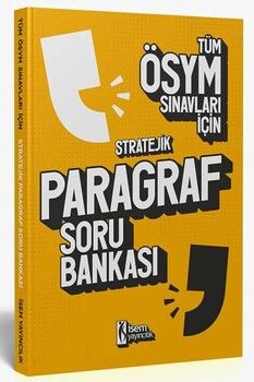 İsem Yayınları 2023 Tüm ÖSYM Sınavları İçin Stratejik Paragraf Soru Bankası