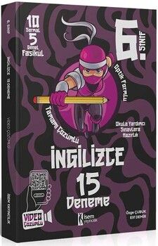 İsem Yayınları 6. Sınıf İngilizce 15 Deneme